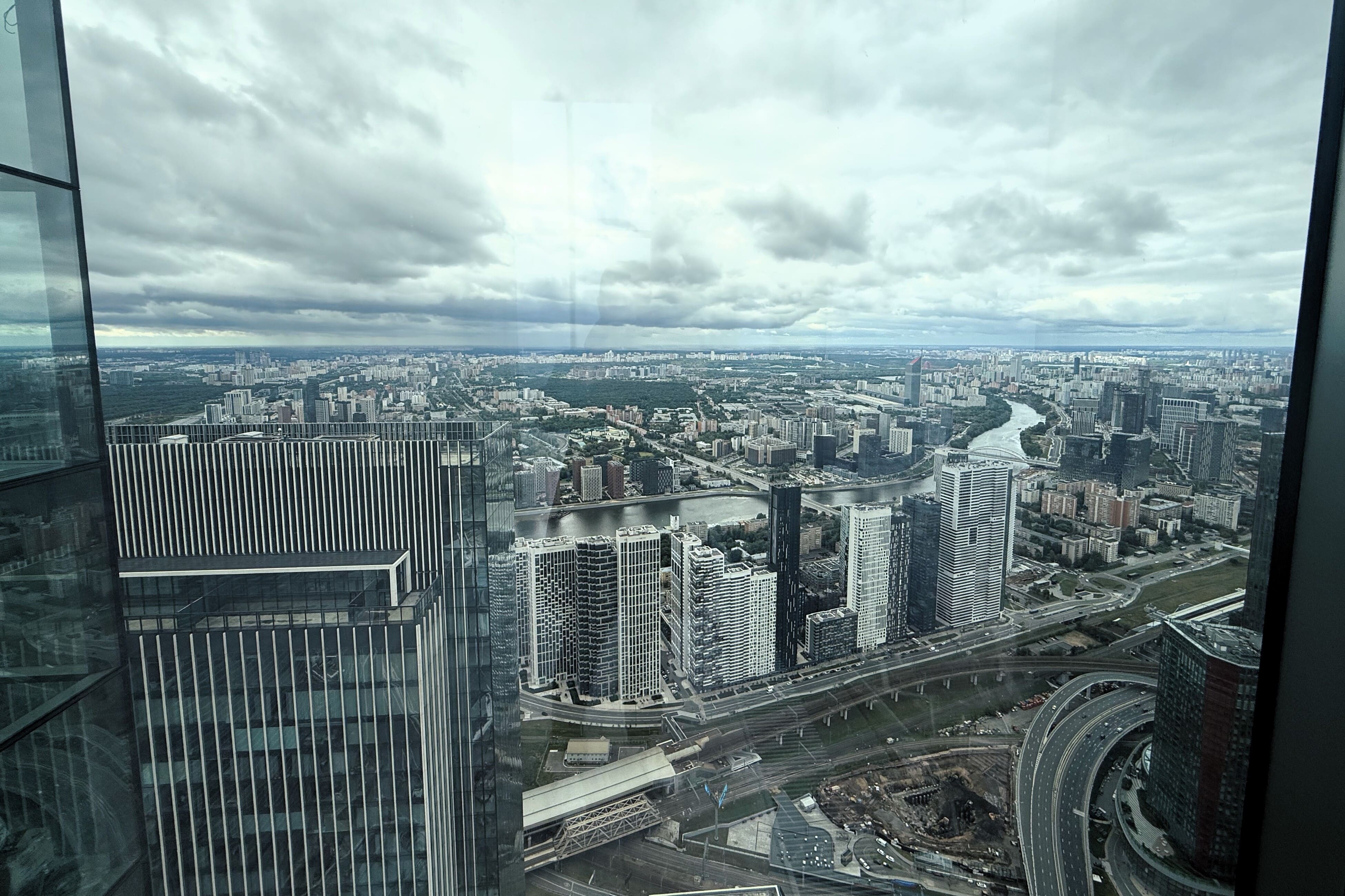 Панорама Москвы из офиса Neva Towers